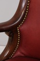 73977: HANCOCK & MOORE Red Leather Bar Stool Count