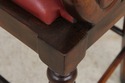 73977: HANCOCK & MOORE Red Leather Bar Stool Count