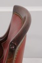 73977: HANCOCK & MOORE Red Leather Bar Stool Count