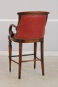 73977: HANCOCK & MOORE Red Leather Bar Stool Count
