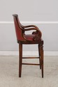 73977: HANCOCK & MOORE Red Leather Bar Stool Count