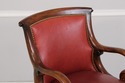 73977: HANCOCK & MOORE Red Leather Bar Stool Count