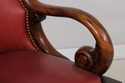73977: HANCOCK & MOORE Red Leather Bar Stool Count