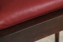 73977: HANCOCK & MOORE Red Leather Bar Stool Count