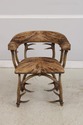 L73988: THEODORE ALEXANDER Antler Chair w. Animal 
