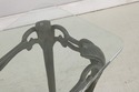 74009: Wrought Iron & Glass Top Console Sofa Table