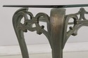 74009: Wrought Iron & Glass Top Console Sofa Table
