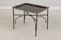 L74062: Black & Gold Toleware Tray Top Table