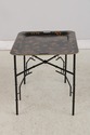 L74062: Black & Gold Toleware Tray Top Table