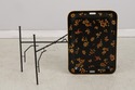 L74062: Black & Gold Toleware Tray Top Table