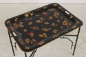 L74062: Black & Gold Toleware Tray Top Table