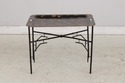 L74062: Black & Gold Toleware Tray Top Table
