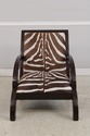 74078: Art Deco Modern Style Zebra Print Chair & O
