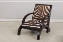 74078: Art Deco Modern Style Zebra Print Chair & O