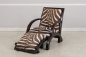 74078: Art Deco Modern Style Zebra Print Chair & O