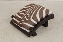 74078: Art Deco Modern Style Zebra Print Chair & O