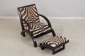 74078: Art Deco Modern Style Zebra Print Chair & O