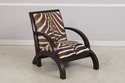 74078: Art Deco Modern Style Zebra Print Chair & O