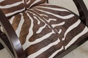 74078: Art Deco Modern Style Zebra Print Chair & O