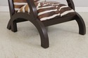 74078: Art Deco Modern Style Zebra Print Chair & O
