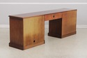 74081: HENKEL HARRIS Mahogany Banded Kneehole Cred