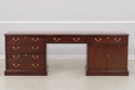 74081: HENKEL HARRIS Mahogany Banded Kneehole Cred