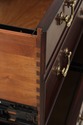 74081: HENKEL HARRIS Mahogany Banded Kneehole Cred