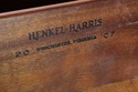 74081: HENKEL HARRIS Mahogany Banded Kneehole Cred