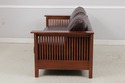 74090: STICKLEY Mission Oak Burgundy Leather Sofa