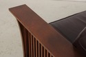 74090: STICKLEY Mission Oak Burgundy Leather Sofa