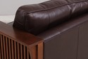 74090: STICKLEY Mission Oak Burgundy Leather Sofa