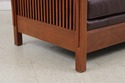 74090: STICKLEY Mission Oak Burgundy Leather Sofa