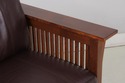 74090: STICKLEY Mission Oak Burgundy Leather Sofa