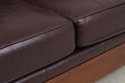 74090: STICKLEY Mission Oak Burgundy Leather Sofa