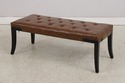 74095: SAFAVIEH Tufted Brown Leather Regency Windo