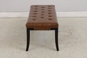 74095: SAFAVIEH Tufted Brown Leather Regency Windo