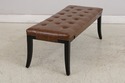 74095: SAFAVIEH Tufted Brown Leather Regency Windo