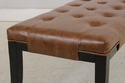 74095: SAFAVIEH Tufted Brown Leather Regency Windo