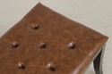 74095: SAFAVIEH Tufted Brown Leather Regency Windo