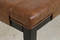 74095: SAFAVIEH Tufted Brown Leather Regency Windo