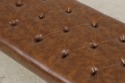 74095: SAFAVIEH Tufted Brown Leather Regency Windo