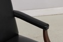 F74099: Pair of HICKORY CHAIR CO Leather Mahogany 