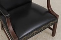 F74099: Pair of HICKORY CHAIR CO Leather Mahogany 
