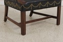 F74099: Pair of HICKORY CHAIR CO Leather Mahogany 