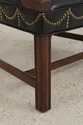 F74099: Pair of HICKORY CHAIR CO Leather Mahogany 