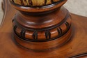 74104: Gorgeous Burl Wood Inlaid Round Accent Tabl