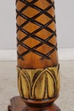 74104: Gorgeous Burl Wood Inlaid Round Accent Tabl