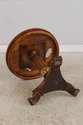 74104: Gorgeous Burl Wood Inlaid Round Accent Tabl