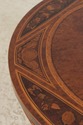 74104: Gorgeous Burl Wood Inlaid Round Accent Tabl