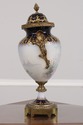 F74117: SEVRES Cobalt Blue Porcelain Painted Urns 